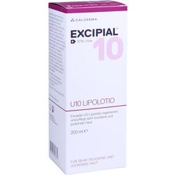 Eine Packung Excipial U10 Lipolotio für sehr trockene Haut.